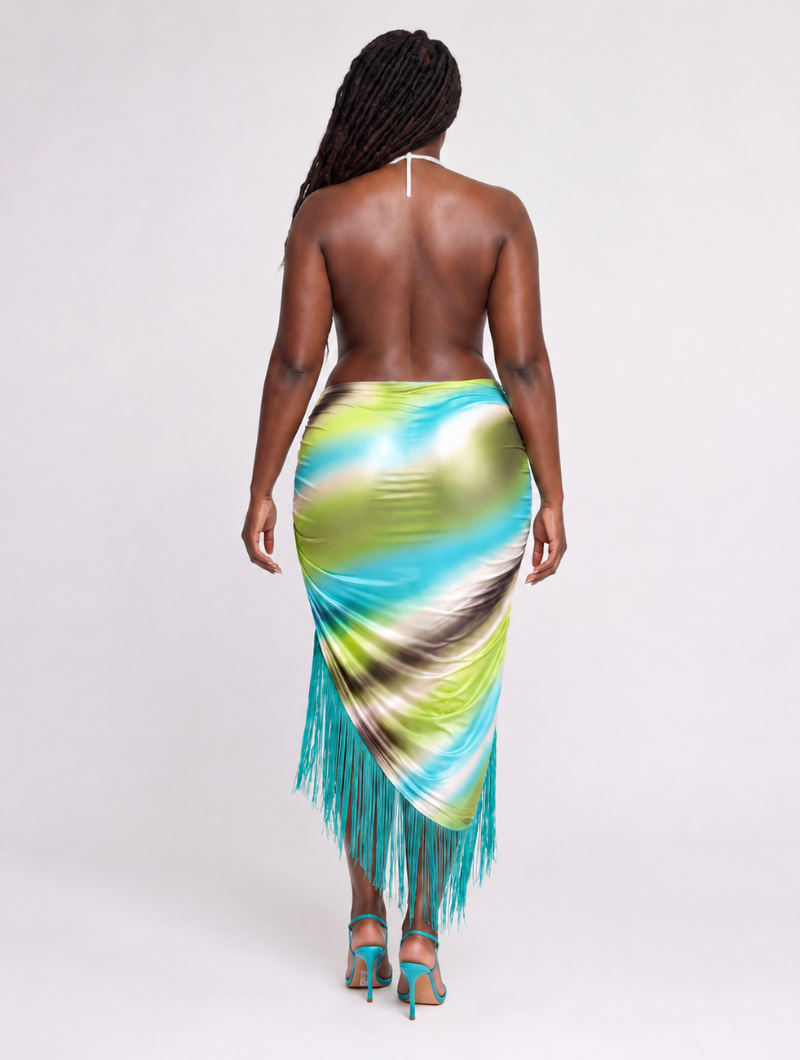 Ocean Wave Fringe Dress (Pre-Order)