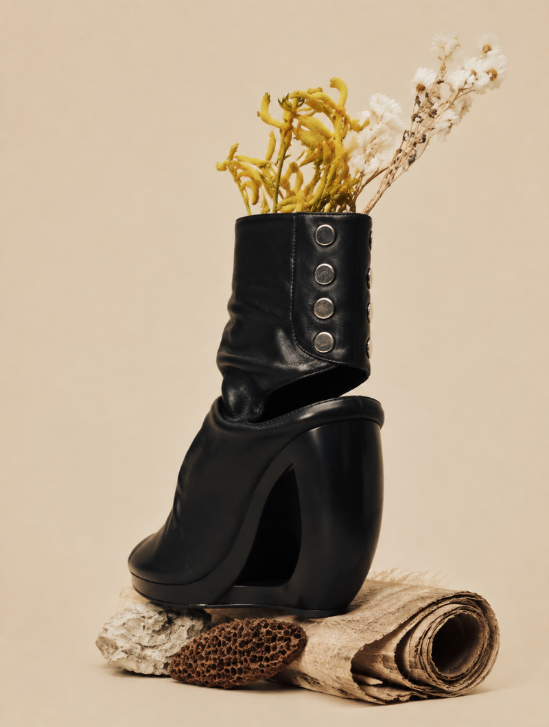 Hollow Heel Sandal Booties