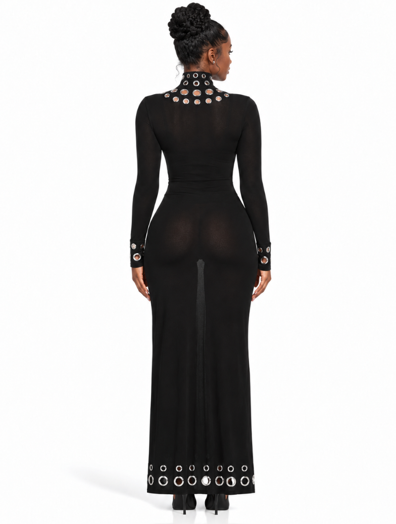 Grommet Cutout Bodycon Dress