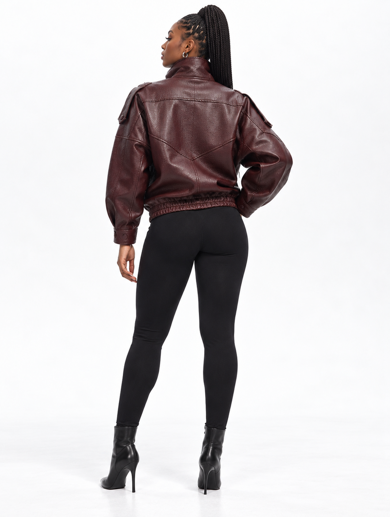 Vintage Wrap Leather Jacket