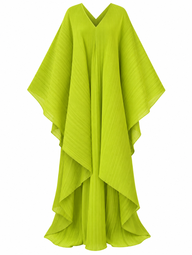 Multiway Pleated Cape Dress