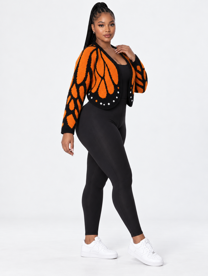Butterfly Wing Cropped Cardigan