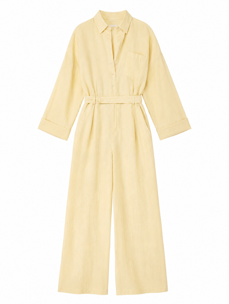 Effortless Linen Shirt Jumpsuit