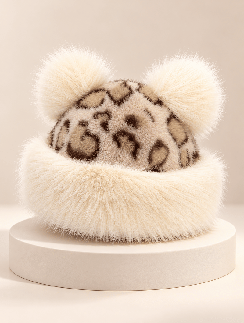 Plush Leopard Kitty Hat