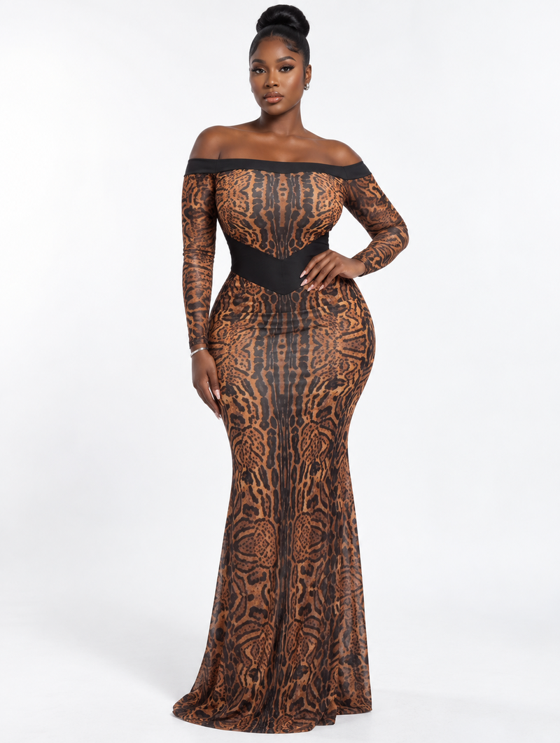 Untamed Curves Maxi Gown