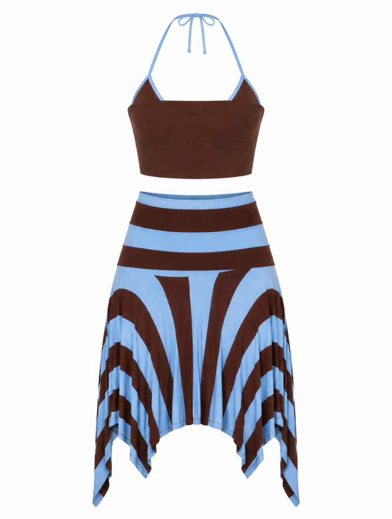 Wave Striped Midi Set