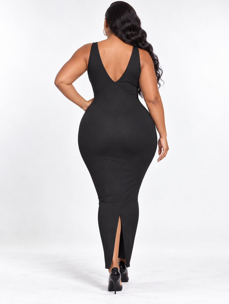Hourglass Plunge Maxi Dress