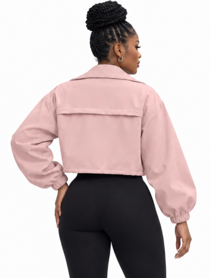Blush Crop Cargo Jacket