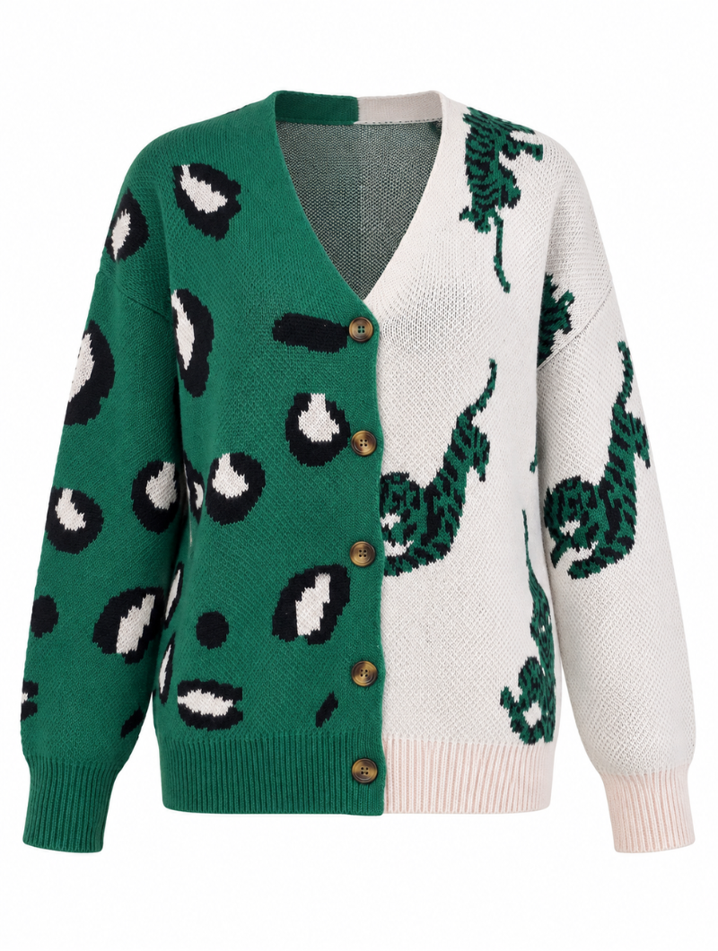 Split Wild Knit Cardigan