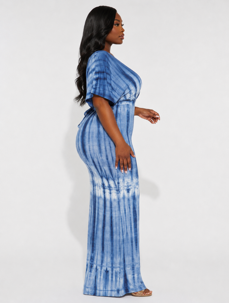Ocean Wave Maxi Dress