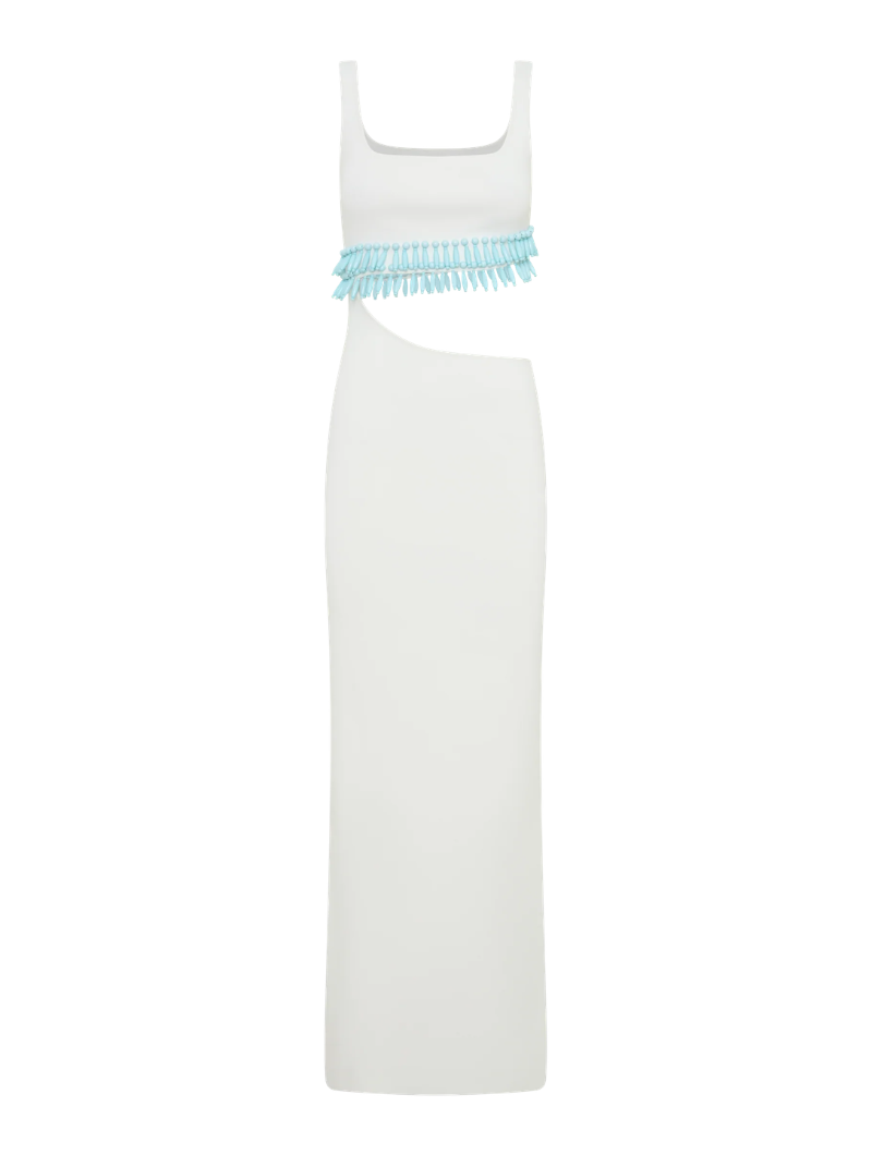 Beaded Fringe Maxi Dress