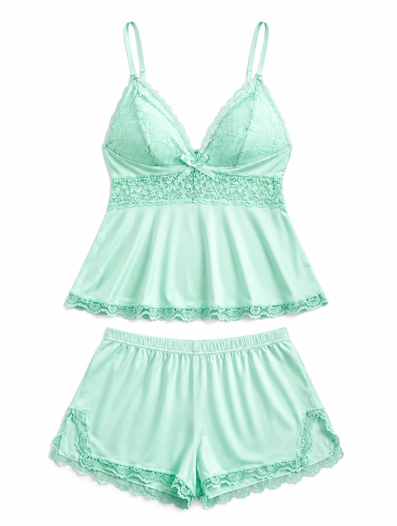 Lace Trim Cami Set