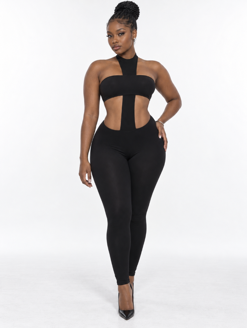 Cross Cutout Jumpsuit