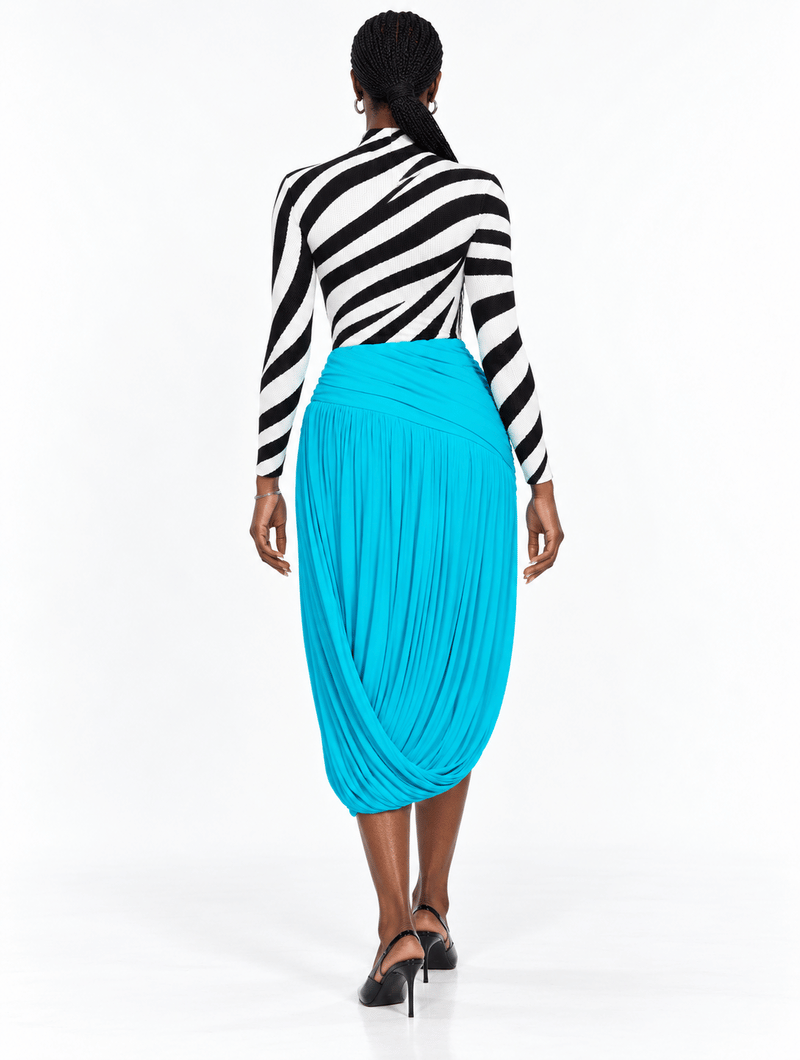 Zebra Ruched Two-Piece