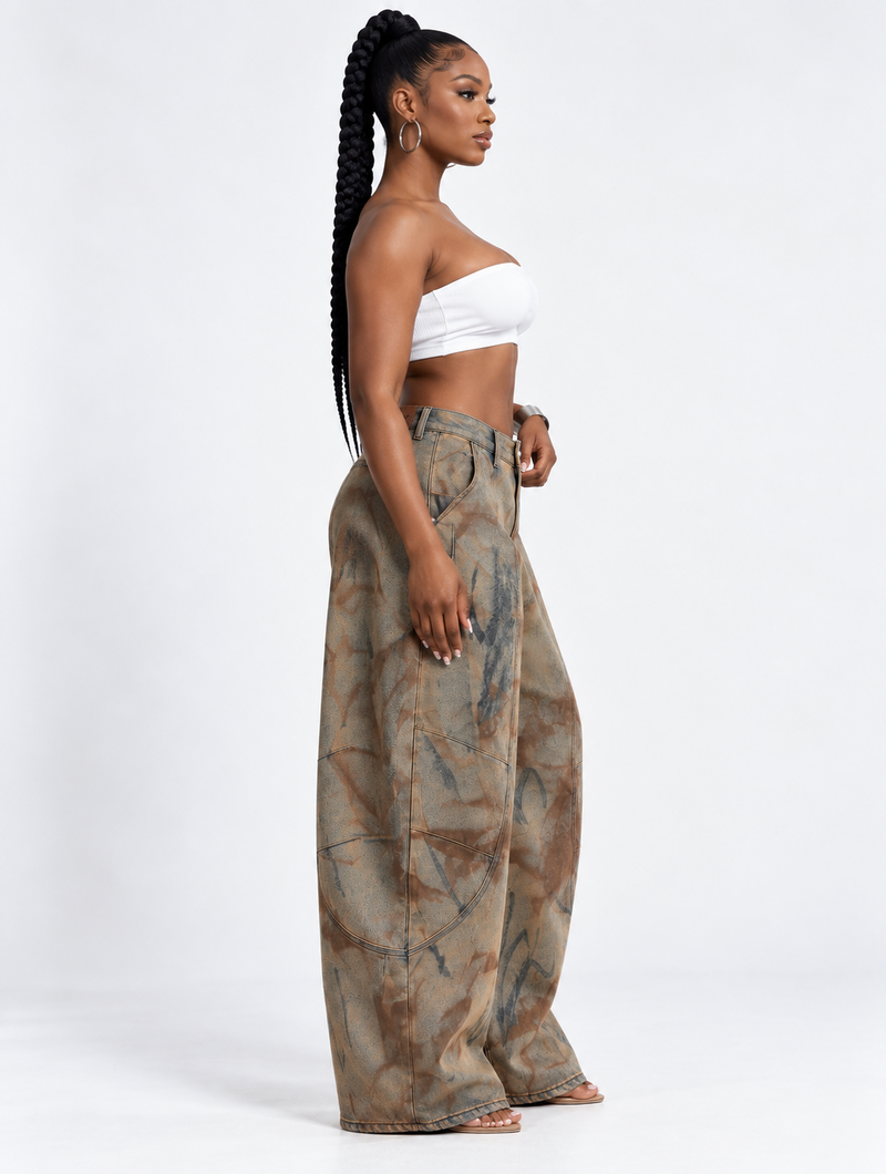Vintage Rust Barrel Jeans