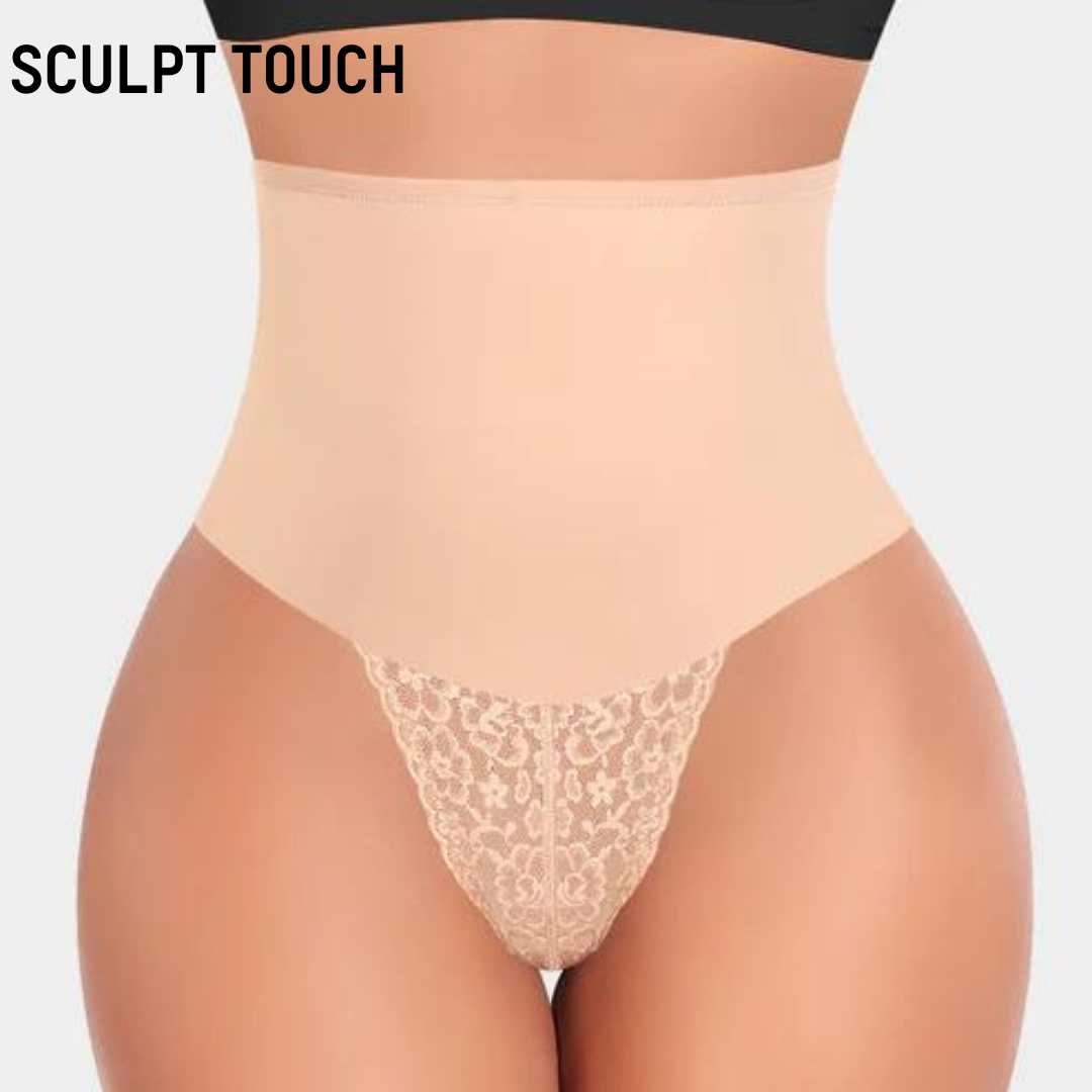 Mid Waist Lace Shapewear Thong