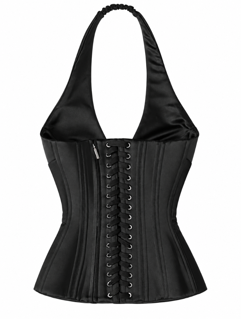 Midnight Feather Corset Set