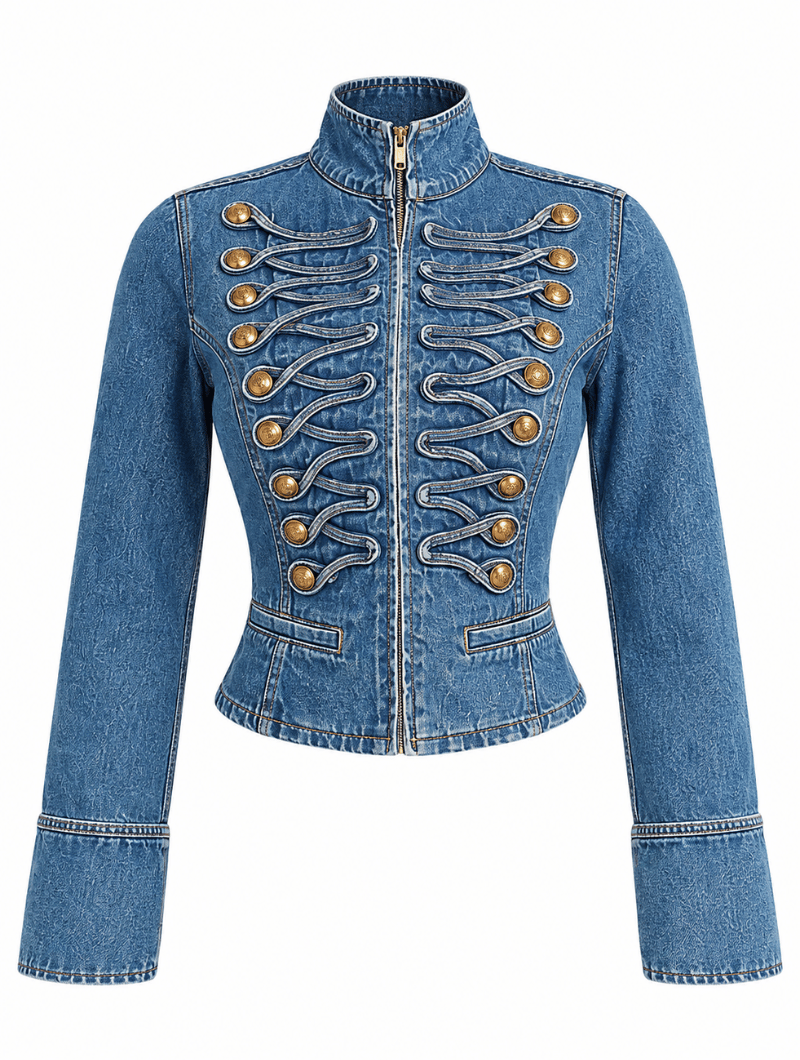Braided Denim Legging Set