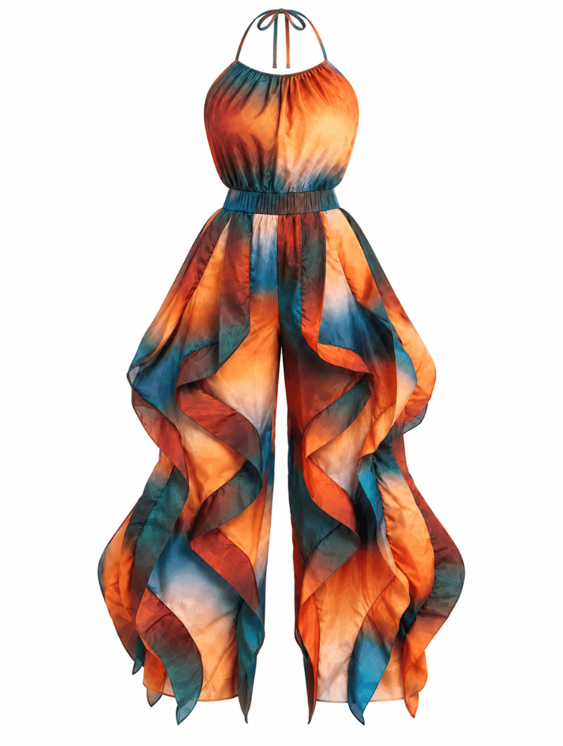 Ombre Wave Jumpsuit Set
