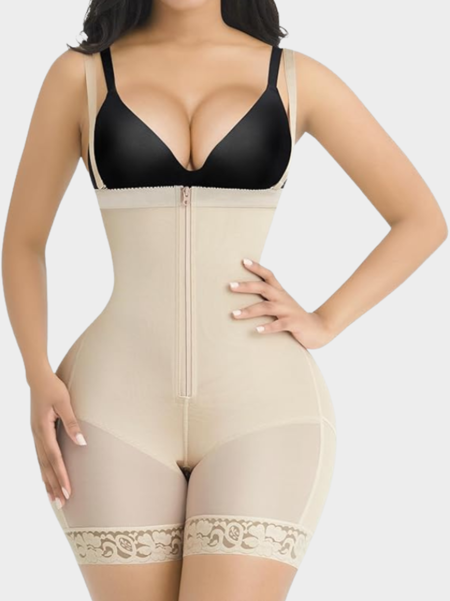 Tummy Compression Bodysuit Shaper With Butt Lifter Faja