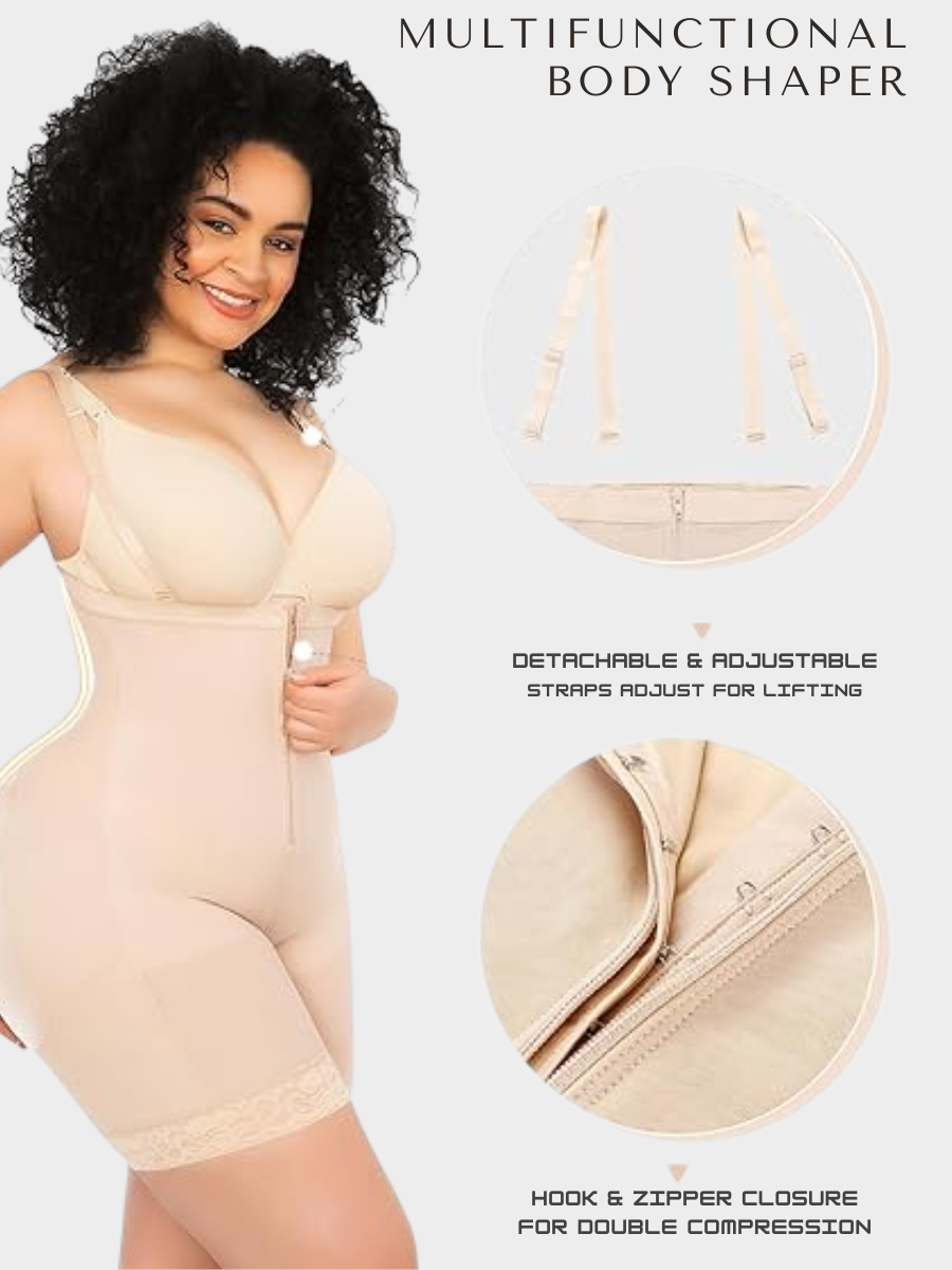 Tummy Compression Bodysuit Shaper With Butt Lifter Faja