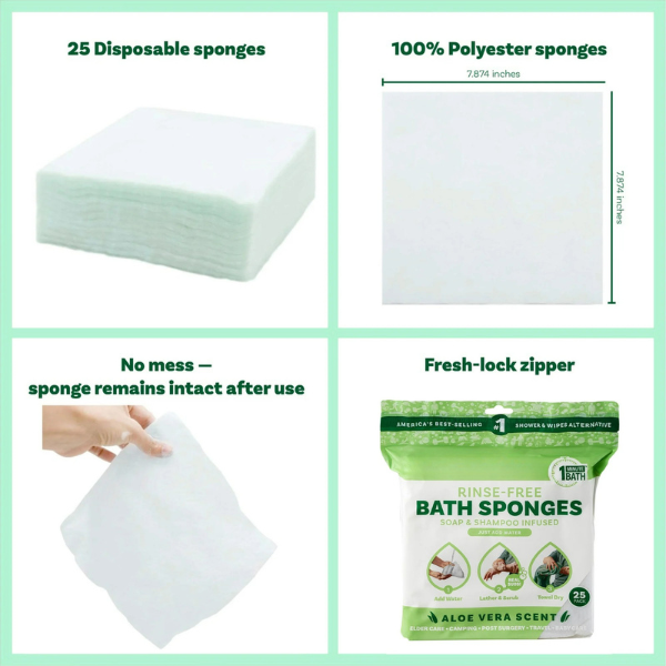 No Rinse Bath Wipes