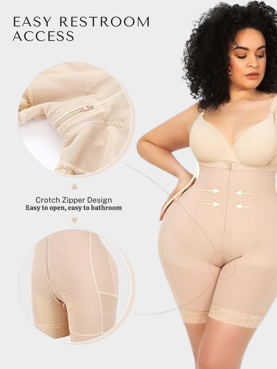 Tummy Compression Bodysuit Shaper With Butt Lifter Faja