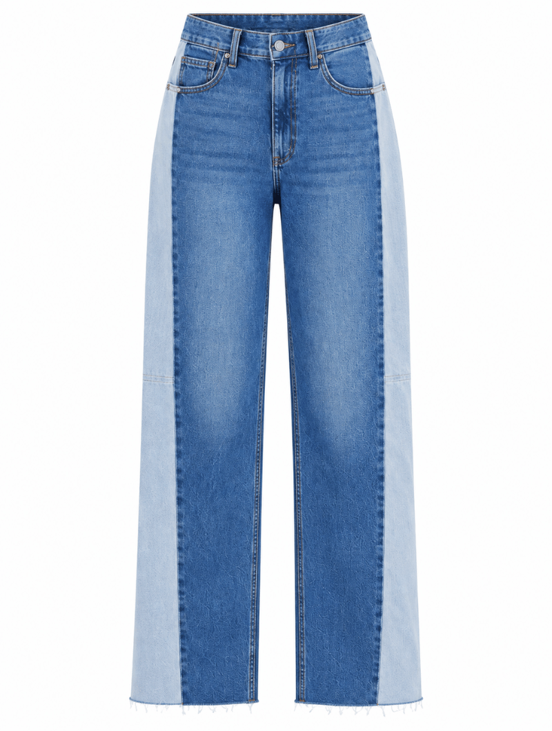 Colorblock Denim Co-ord