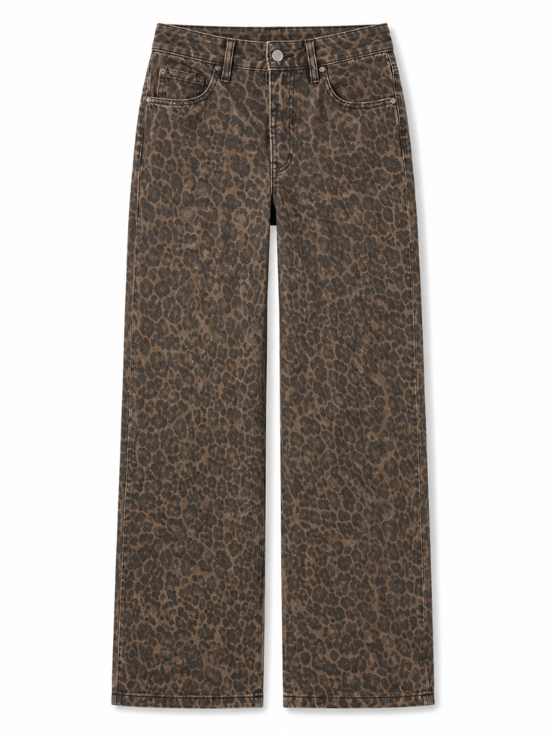 Leopard Denim Matching Set