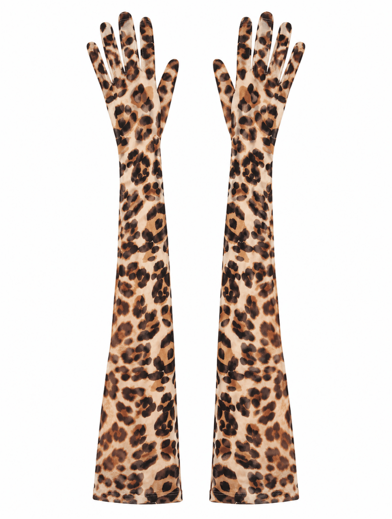 Leopard Catsuit Glove Set