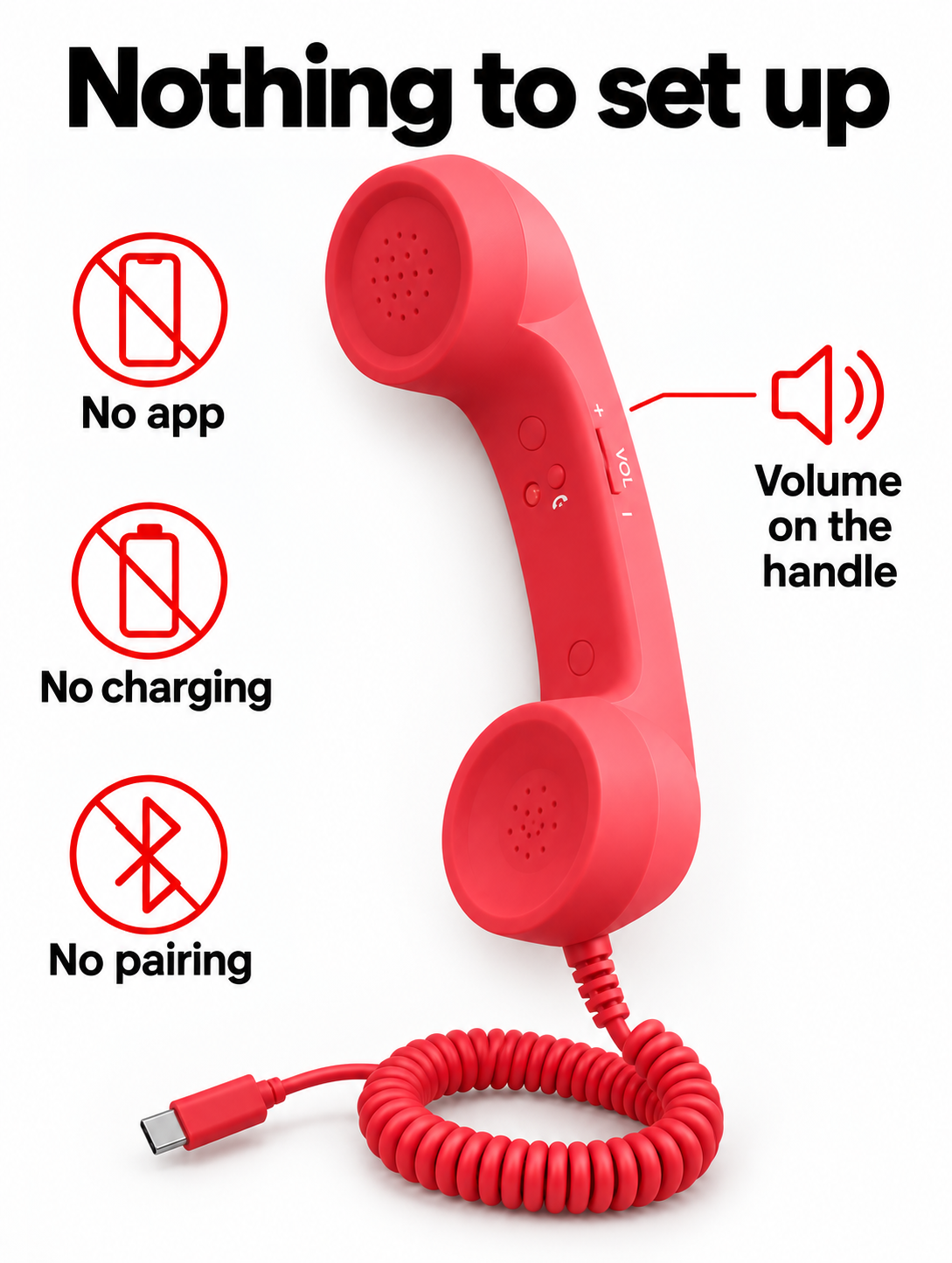Comfort Grip Phone Handset