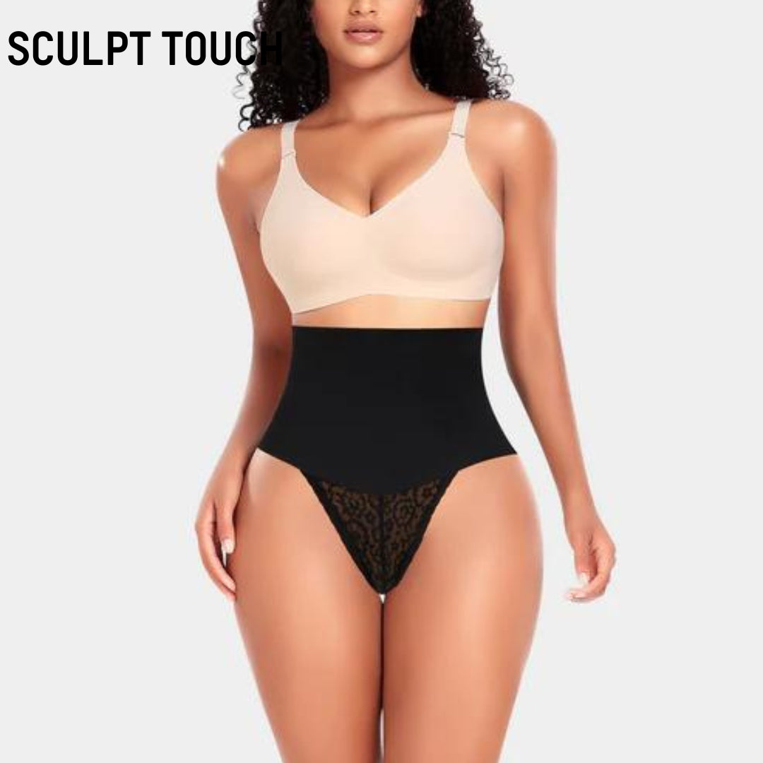 Mid Waist Lace Shapewear Thong