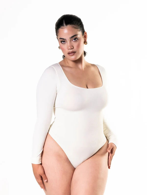 Modern Long Sleeve Thong Bodysuit