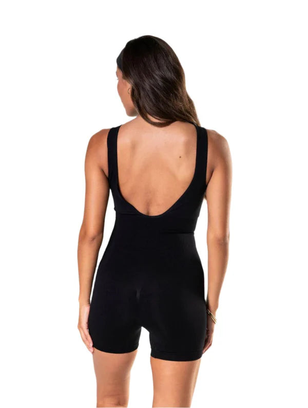 Scoop Neck Backless Bodysuit