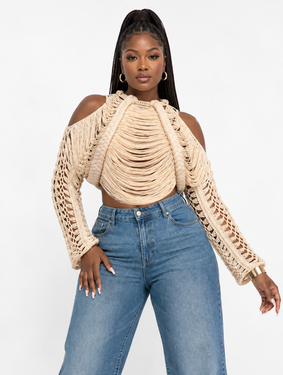 Braided Fringe Crop Top