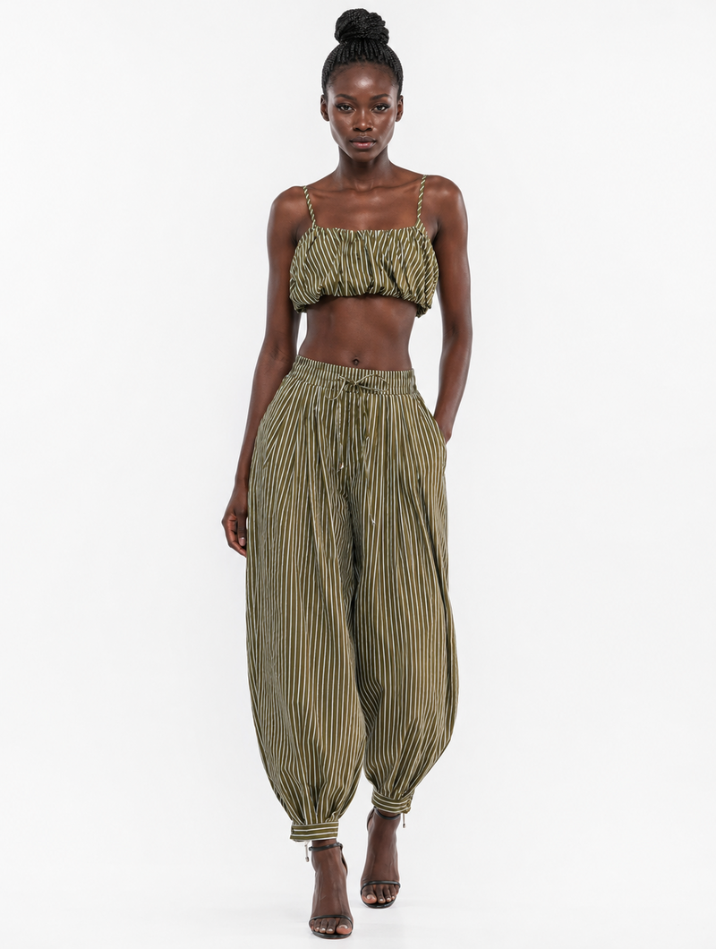Striped Bubble Pant Set